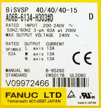 A06B-6134-H303#D | FANUC Spindle Motors
